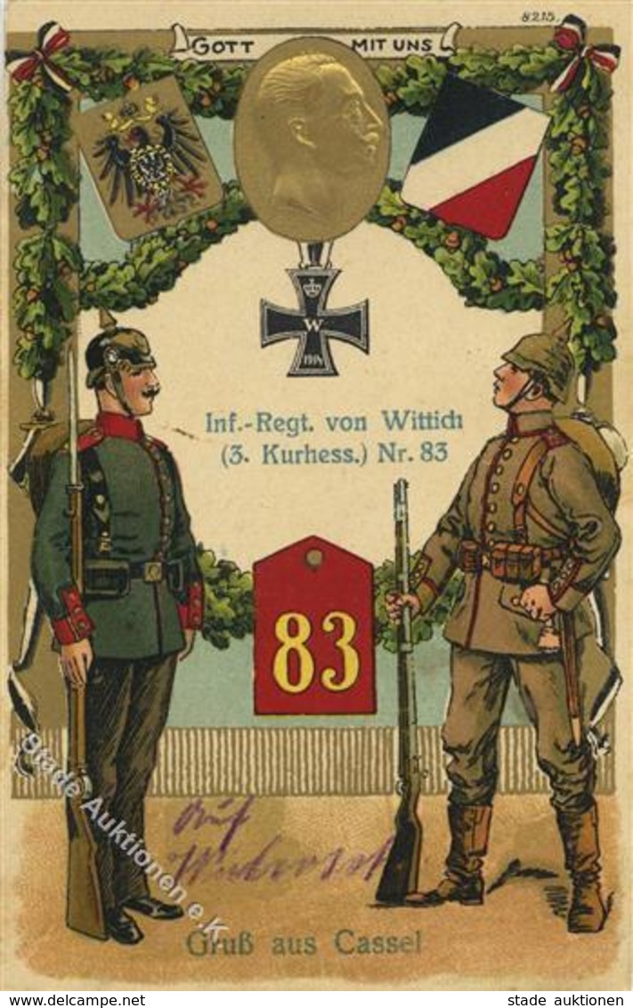 Regiment Kassel (3500) Nr. 83 Inf. Regt. Von Wittich 3. Kurhess. 1916 I-II - Regimente