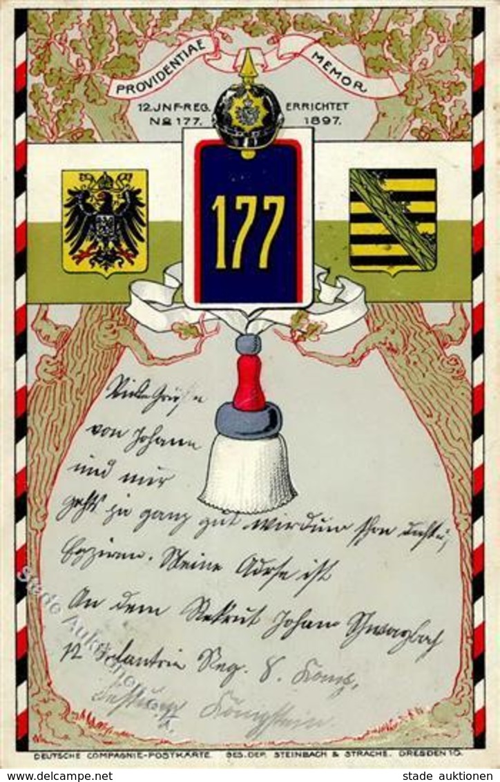 Regiment Königstein (O8305) Nr. 177 Infant. Regt. 1903 I-II - Regiments