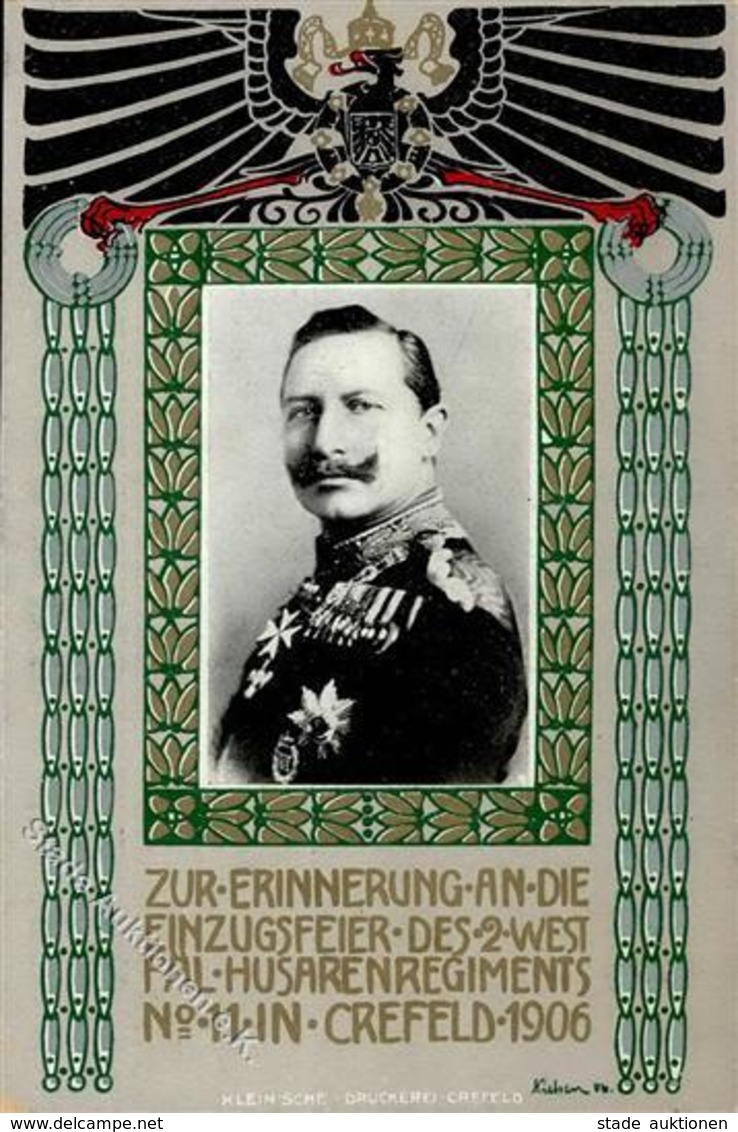Regiment Krefeld (4150) Nr. 11 2. Westfal. Husaren Regt. Kaiser Wilhelm II I-II - Regimente