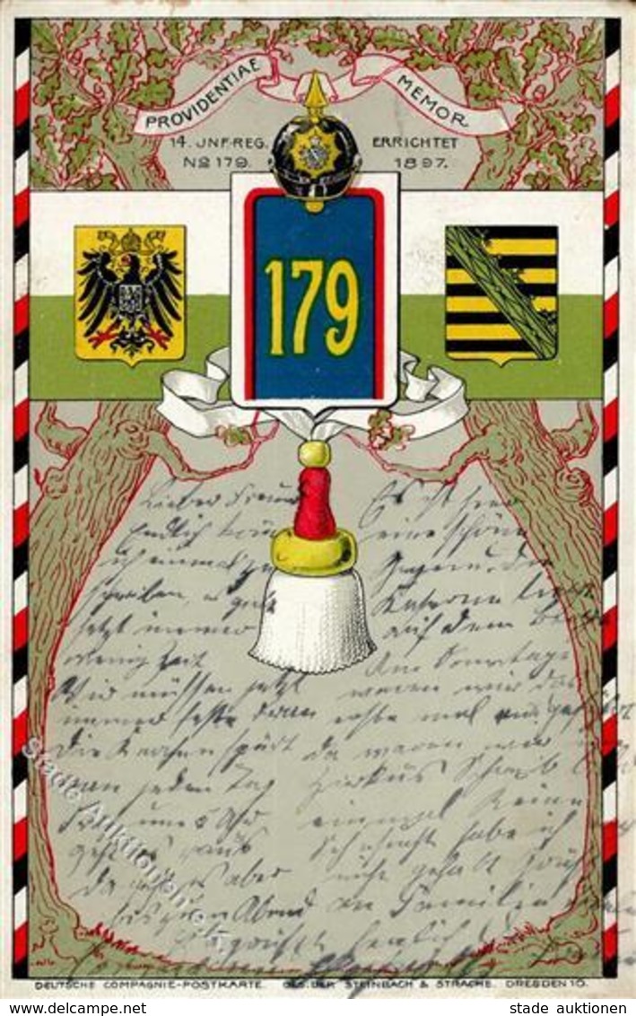 Regiment Leisnig (O7320) Nr. 179 Infant. Regt. 1906 I-II - Regimente
