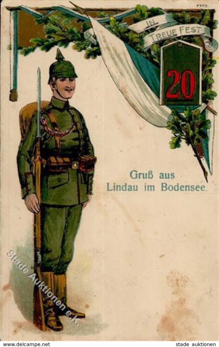 Regiment Lindau (8990) Nr. 20 Infant. Regt. 1917 I-II (fleckig) - Regimente