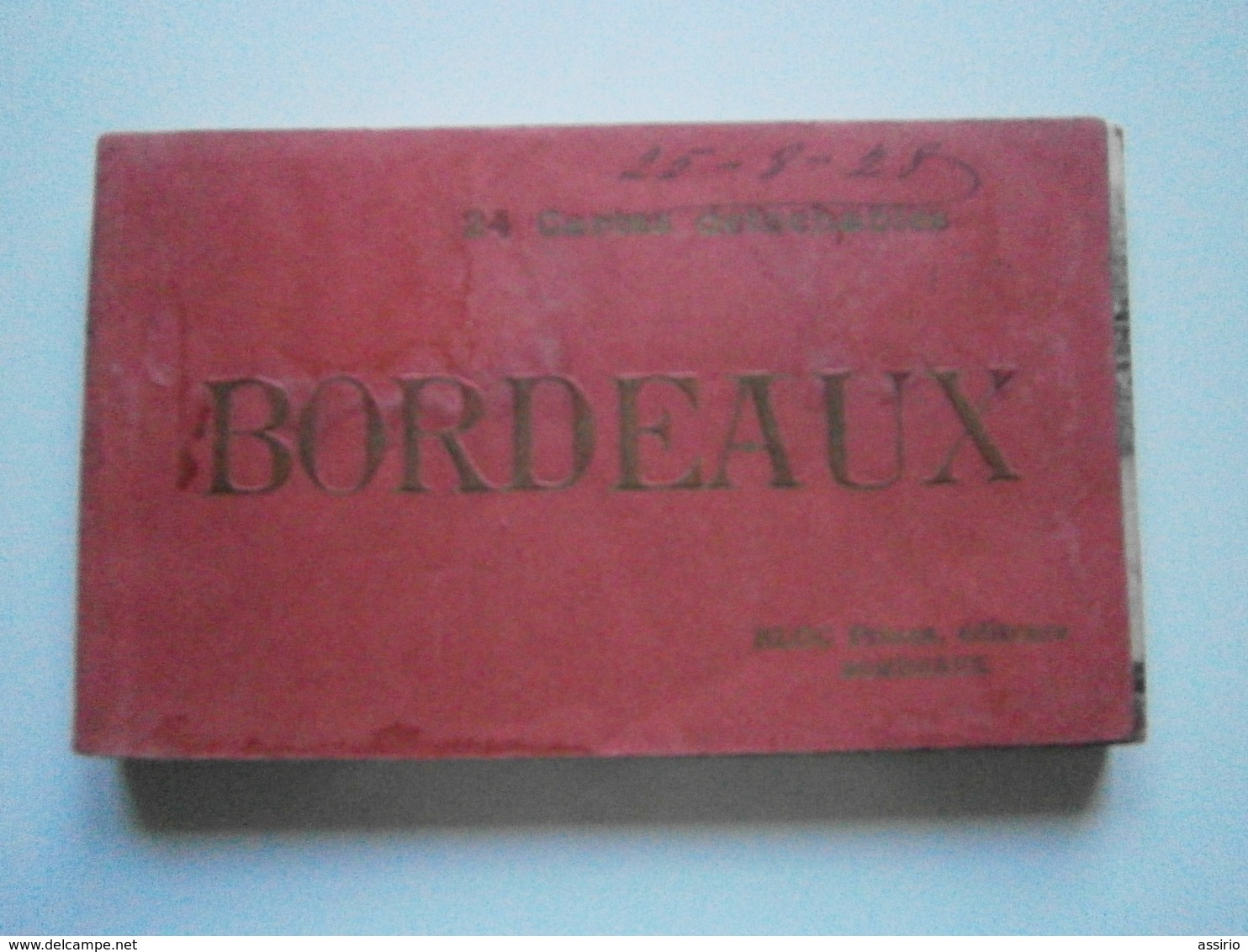 Portugal -Francia -Bordeaux -livro Com 24 Postais -viagem A França 25 -8 -1928 - Otros & Sin Clasificación