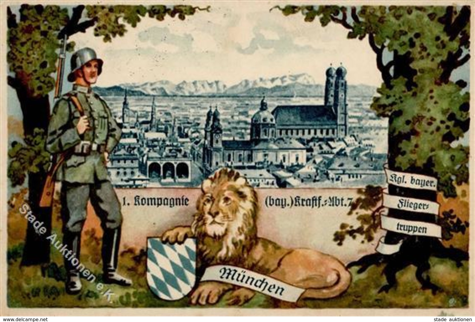 Regiment München (8000) 1. Kompagnie Bayer. Kraftfahrer Abteilung Nr. 7 I-II - Regimente