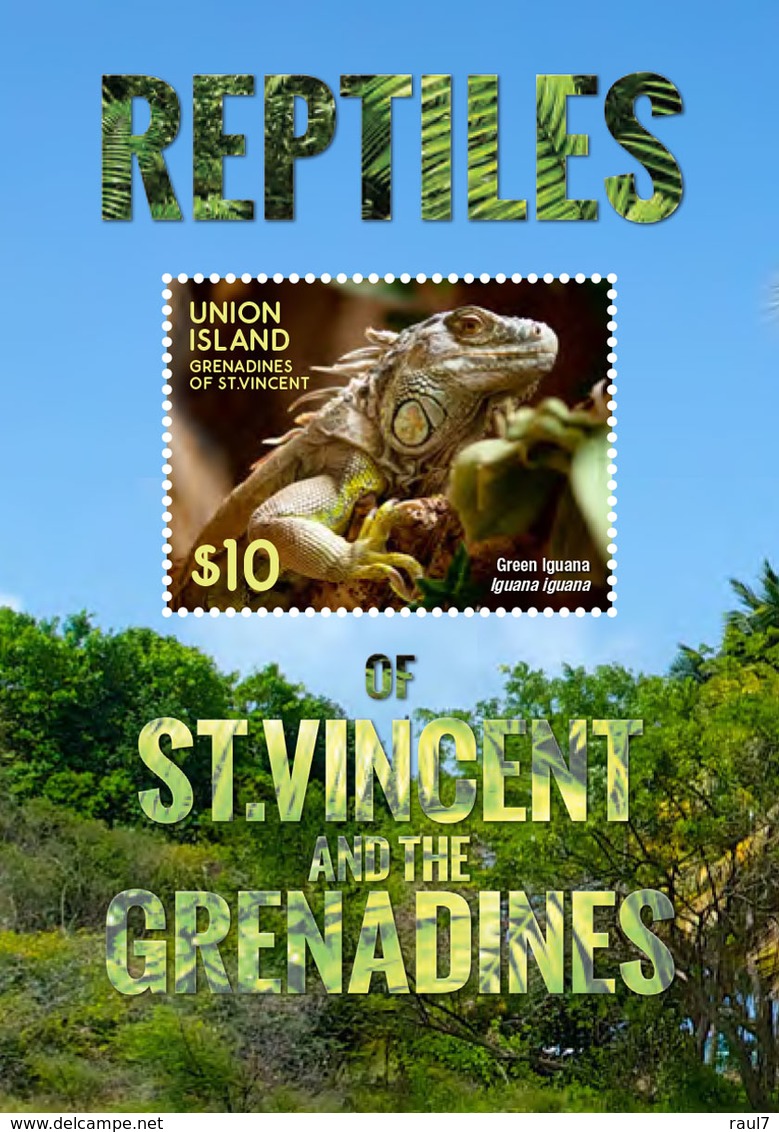 St Vincent (Union Island) 2015 - Faune, Reptiles Des Caraïbes, Iguane - BF Neuf // Mnh - St.Vincent & Grenadines