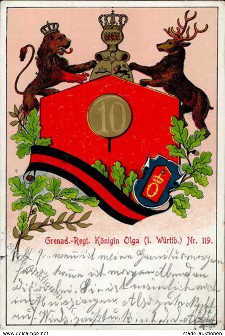 Regiment Stuttgart (7000) Nr. 119 Infant. Regt. 1906 I-II - Regimente