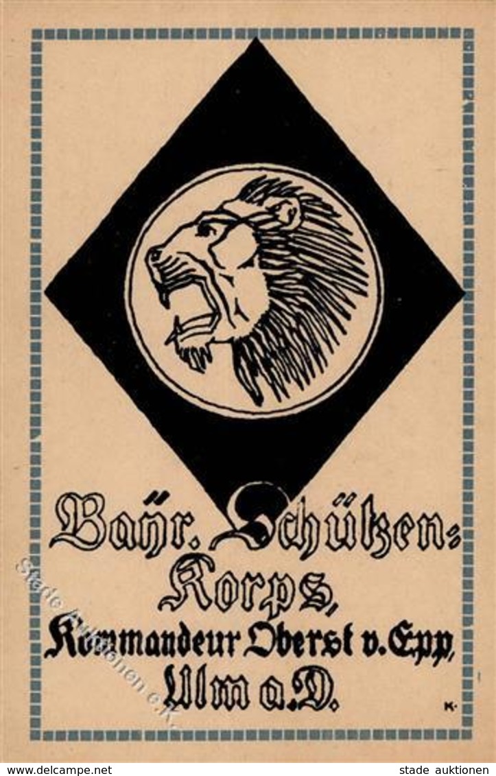 Regiment Ulm (7900) Bayr. Schützen Korps Oberst V. Epp I-II - Regimente