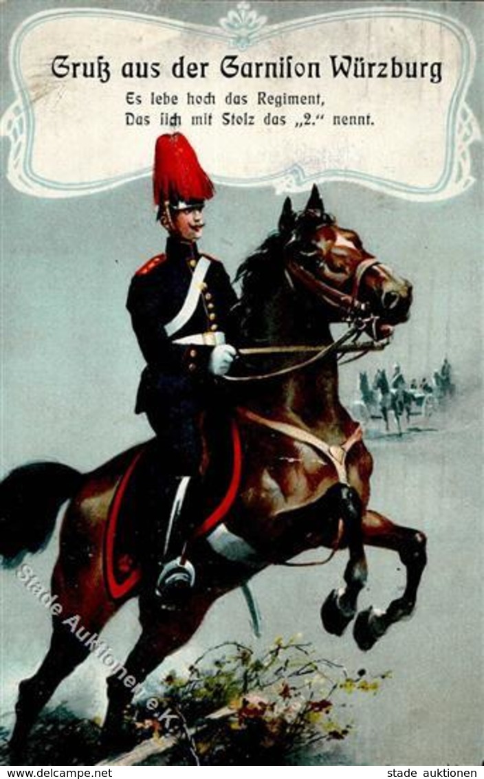 Regiment Würzburg (8700) Nr. 2 Feld-Artillerie Regt. Garnison 1915 I-II - Regimente