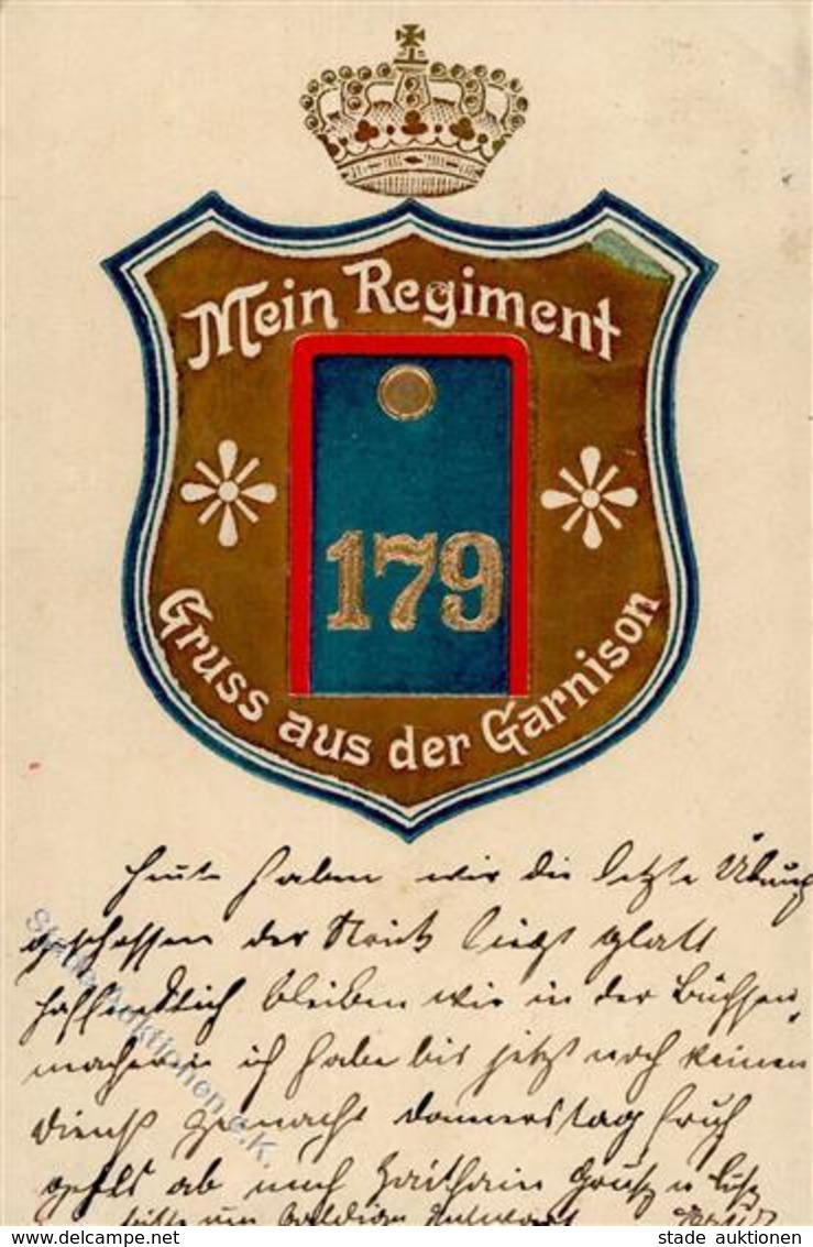 Regiment Wurzen (O7250) Nr. 179 Infant. Regt. Garnison Prägedruck 1902 I-II - Regimente