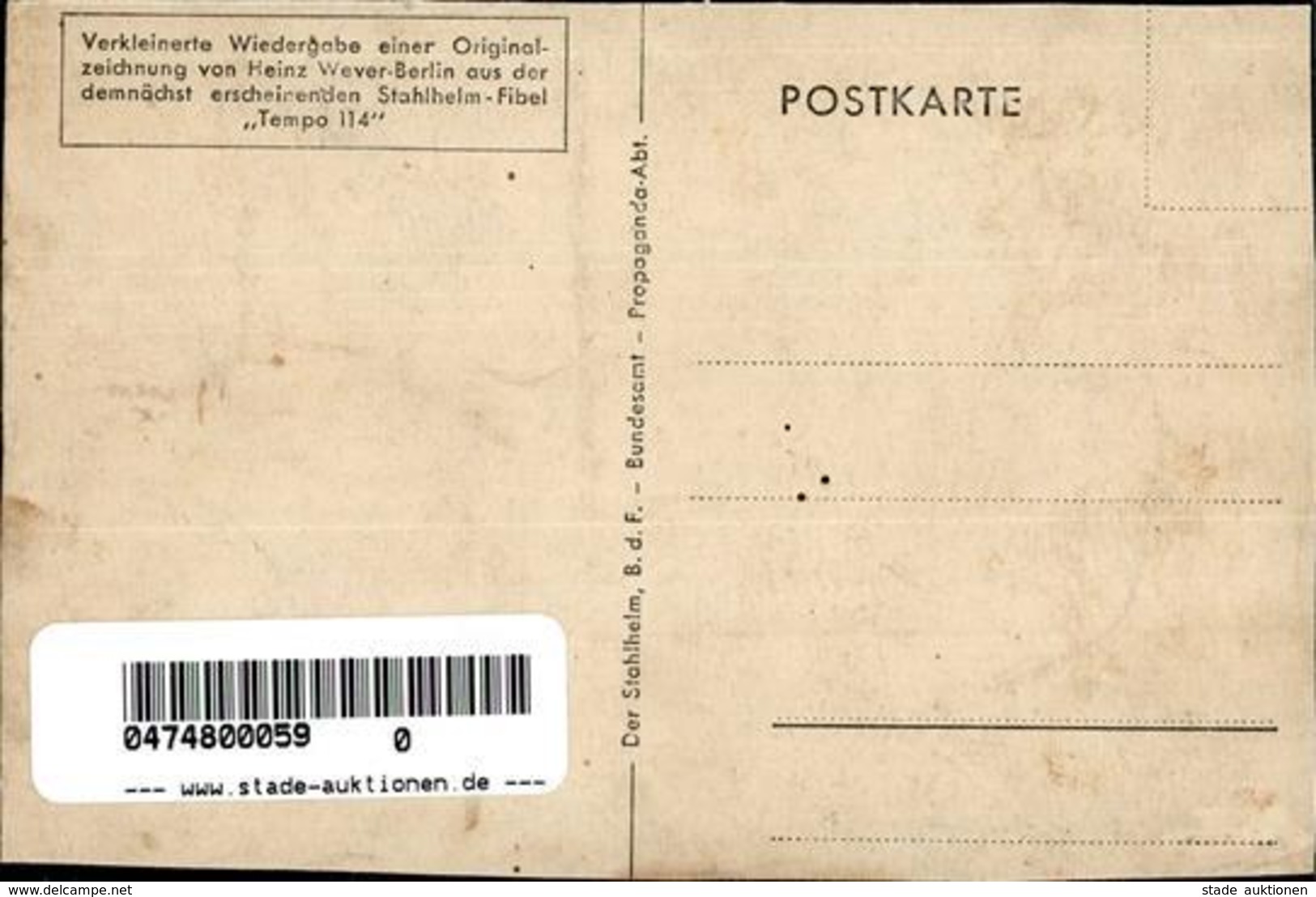 Weimarer Republik Der Stahlhelm Maschiert Sign. Wever, Heinz Künstlerkarte I-II - Geschichte
