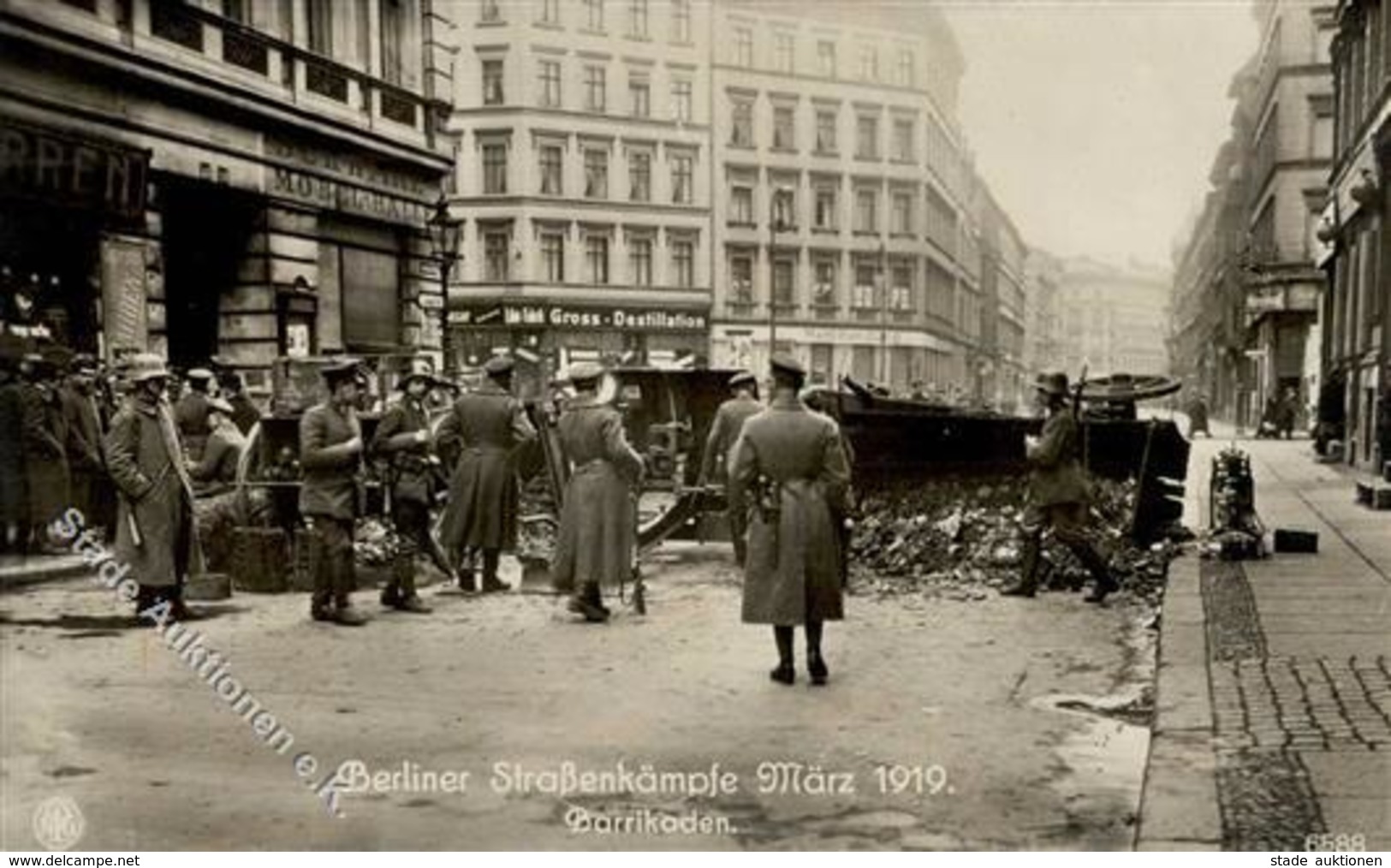 REVOLUTION BERLIN 1919 - Berliner Straßenkämpfe März 1919 - NPG 6588 Barrikaden I - Guerre