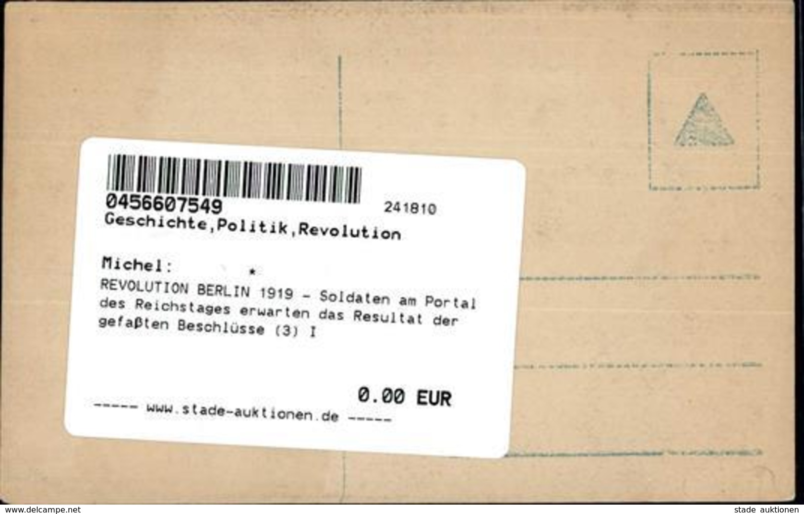 REVOLUTION BERLIN 1919 - Soldaten Am Portal Des Reichstages Erwarten Das Resultat Der Gefaßten Beschlüsse (3) I - Krieg