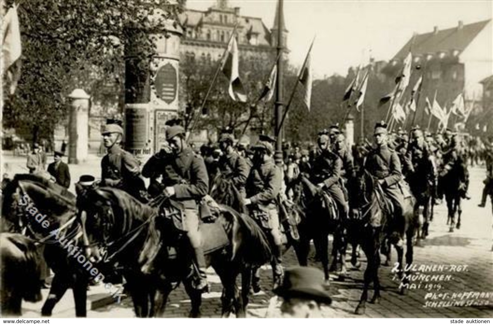 REVOLUTION MÜNCHEN 1919 - 2. ULANENE-REGIMENT Im Mai 1919 In München - Photo Hoffmann I - Warships