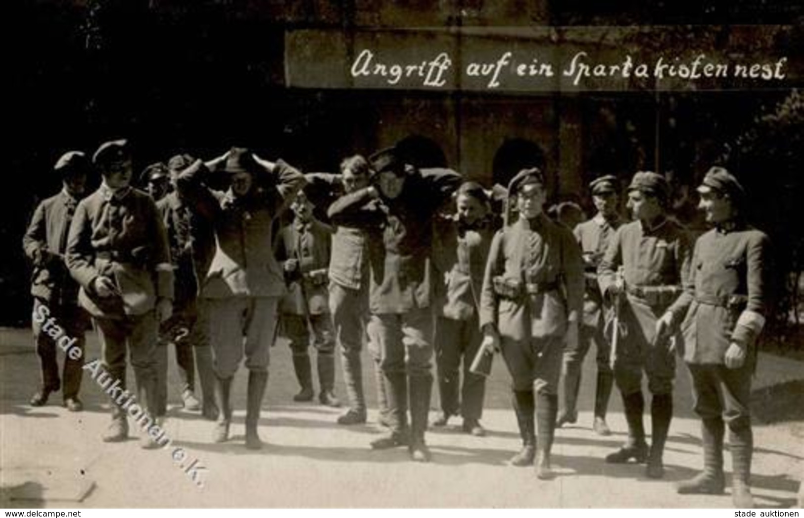 REVOLUTION MÜNCHEN 1919 - Foto-Ak -ANGRIFF Auf Ein SPARTAKISTENNEST- I-II - Guerre