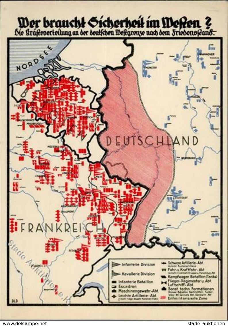 NS-LANDKARTE WK II - Wer Braucht Sicherheit Im Westen? Deutsche Westgrenze I - Guerre 1939-45