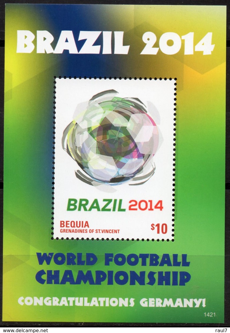 St Vincent (Bequia) 2014 - Mondial De Foot, Rio 2014 - BF Neuf // Mnh - St.Vincent & Grenadines