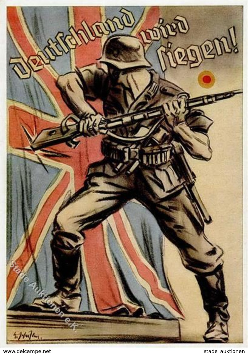 Propaganda WK II - DEUTSCHLAND WIRD SIEGEN! Fp-Prop-Ak 1941 I - War 1939-45