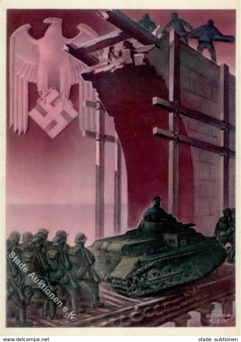 Propaganda WK II - Die DEUTSCHE WEHRMACHT PH Kl. 10 Sign. Gottfried Klein I - Weltkrieg 1939-45