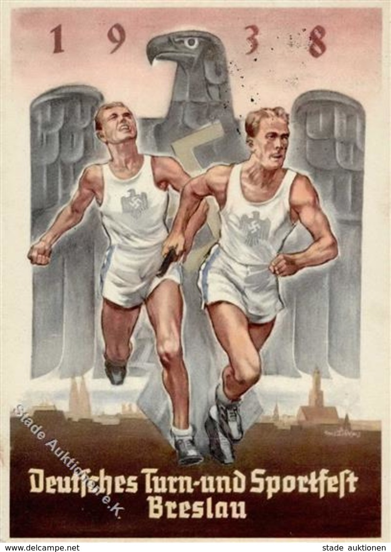 Propaganda WK II Breslau WK II Deutsches Turn Und Sportfest I-II (fleckig) - Weltkrieg 1939-45