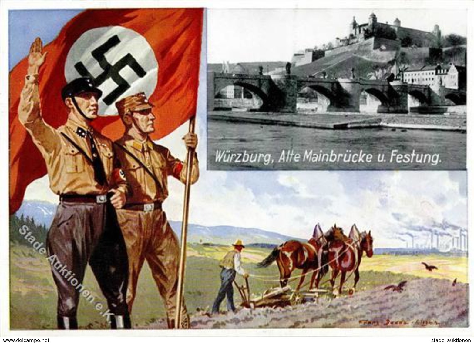 Propaganda WK II Deutsches Land WÜRZBURG (8700) I-II - Weltkrieg 1939-45