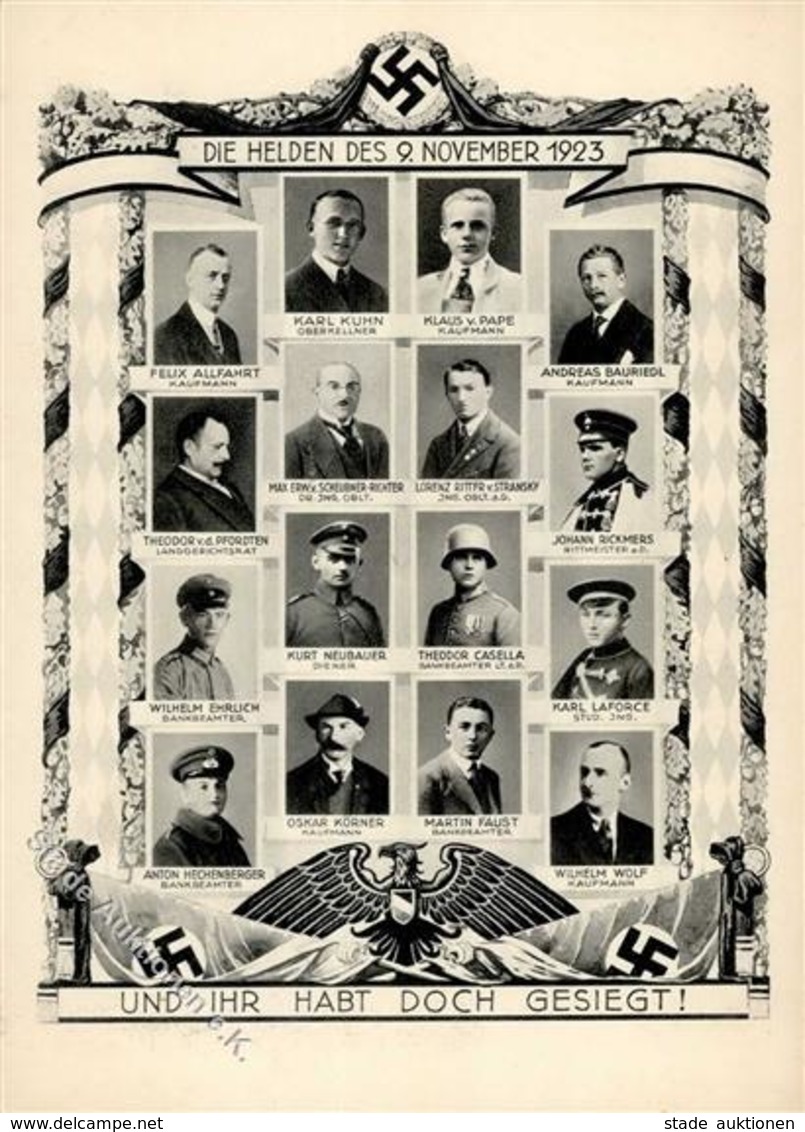 Propaganda WK II Die Helden Des 9. Novemberg I-II - Guerra 1939-45
