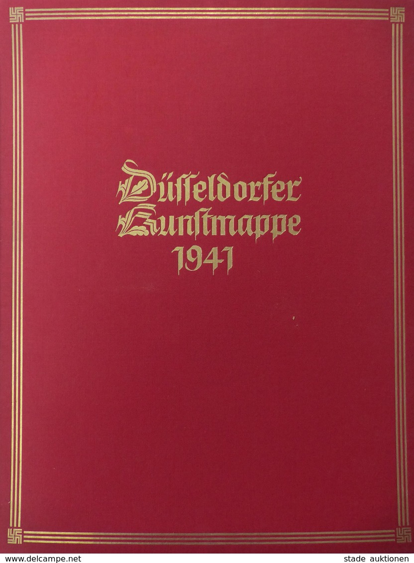 Propaganda WK II Düsseldorfer Kunstmappe 1941 Mit 20 Kunstdrucken Hrsg. Gauleiter Florian, Friedrich Karl Völkischer Ver - Weltkrieg 1939-45