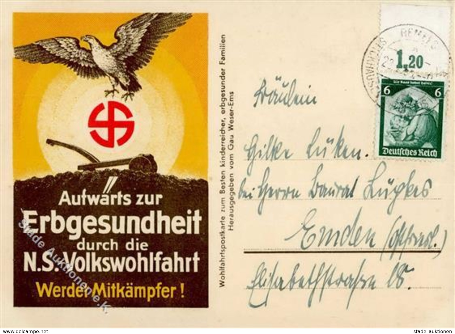 Propaganda WK II Erbgesundheit Durch Die NS Volkswohlfahrt I-II - Weltkrieg 1939-45