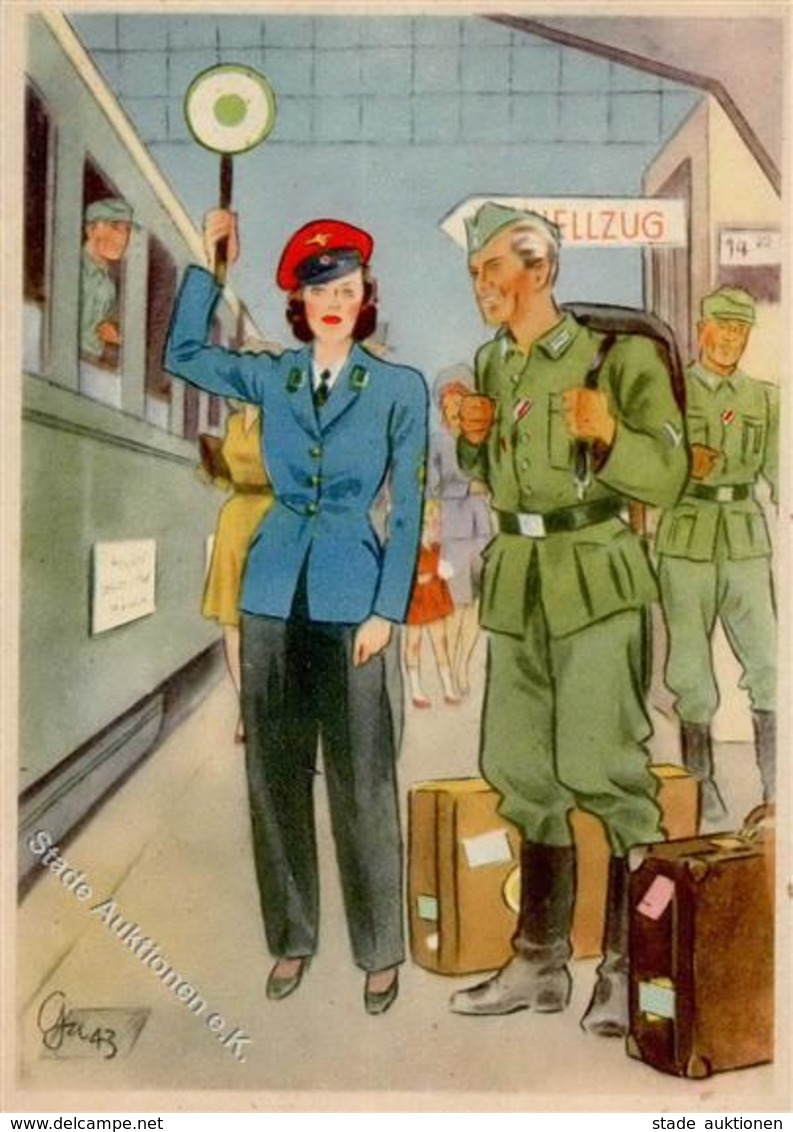 Propaganda WK II Frauen Schaffen Für Euch Die Aufsichtsbeamtin Sign. Gagelmann Künstler-Karte I-II Femmes - Weltkrieg 1939-45