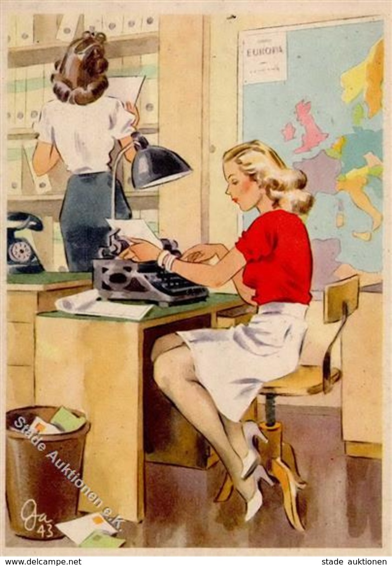 Propaganda WK II FRAUEN Schaffen Für Euch Nr. 650 STENOTYPISTIN I-II - Weltkrieg 1939-45