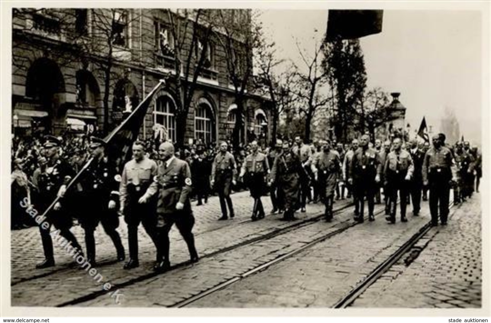 Propaganda WK II Gedenkmarsch 9. Nov. Julius Streicher Hitler Jakob Grimminger Blutfahne PH 1923/14 Foto AK I-II - Weltkrieg 1939-45