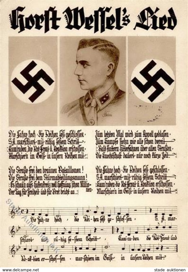 Propaganda WK II Horst Wessel Lieder AK I-II - Weltkrieg 1939-45