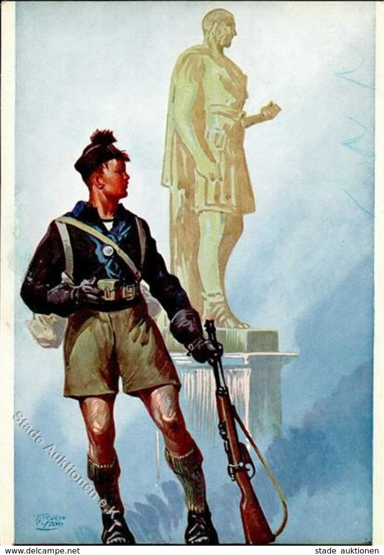 Propaganda WK II Italien 781. Legione Balilla Moscchettieri Künstlerkarte I-II - Weltkrieg 1939-45