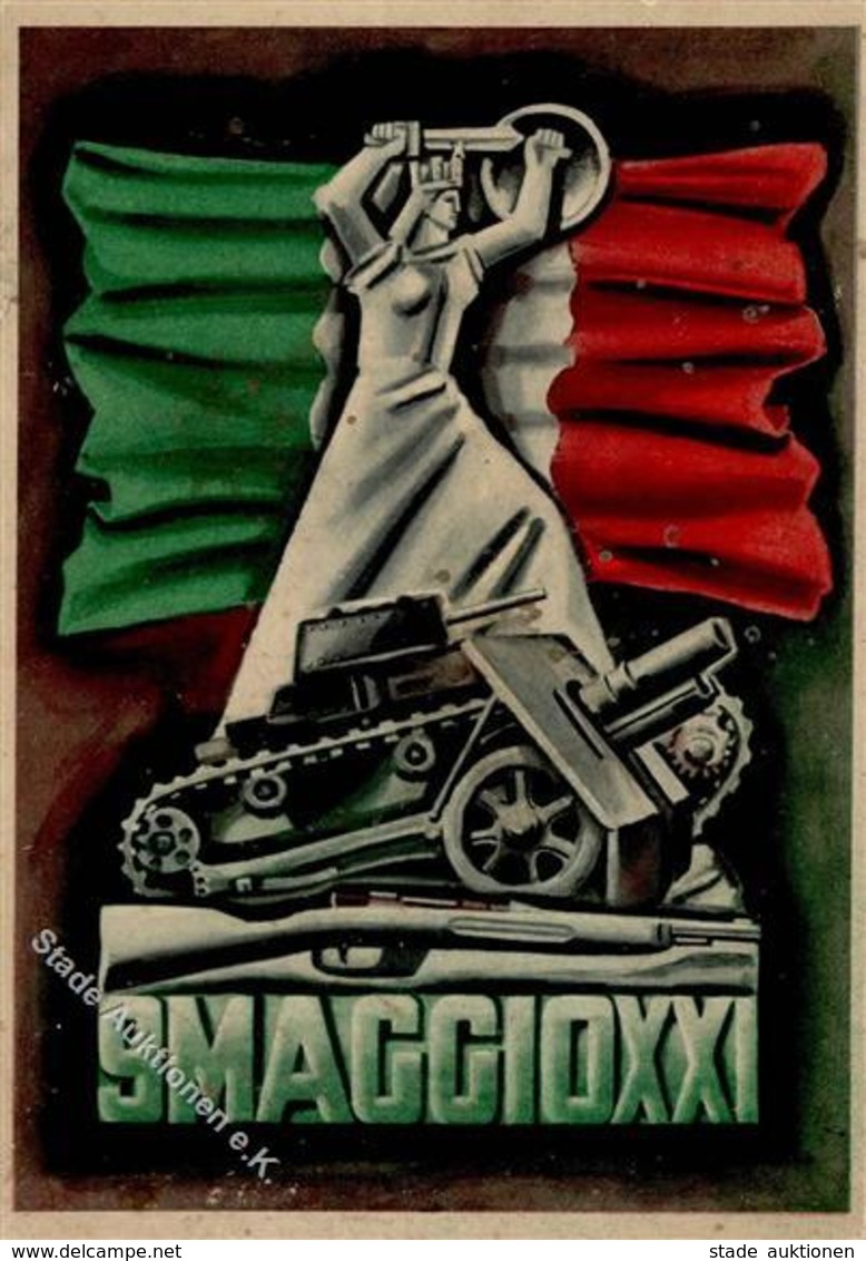 Propaganda WK II Italien 9. Maggio XXI Künstlerkarte I-II - Weltkrieg 1939-45