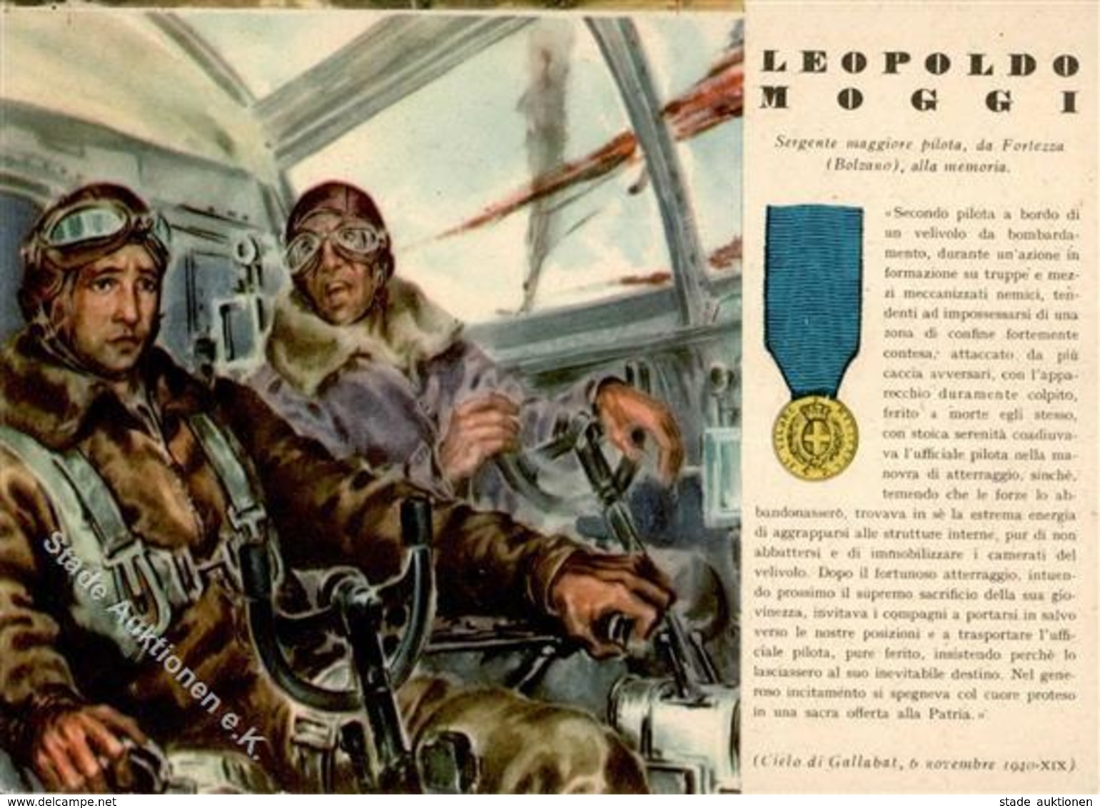 Propaganda WK II Italien Leopoldo Moggi Künstlerkarte I-II - Weltkrieg 1939-45