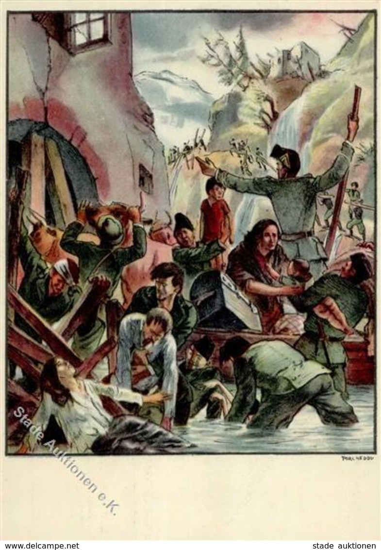 Propaganda WK II Italien Milizia Eroica Künstlerkarte I-II - War 1939-45