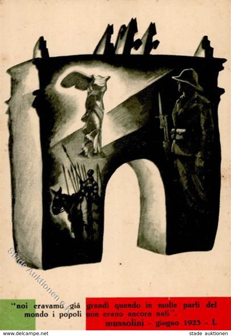 Propaganda WK II Italien Patriotik  Künstlerkarte I-II - War 1939-45