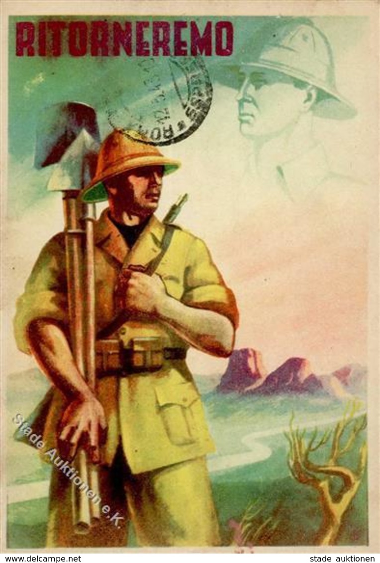 Propaganda WK II Italien Ritorneremo Künstlerkarte I-II - Weltkrieg 1939-45