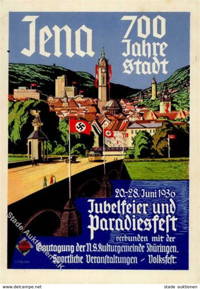 Propaganda WK II Jena (o-6900) 700 Jahre Stadt Jubelfeier U. Paradiesfest Gautagung Der NS Kulturgemeinde Thüringen I-II - Weltkrieg 1939-45