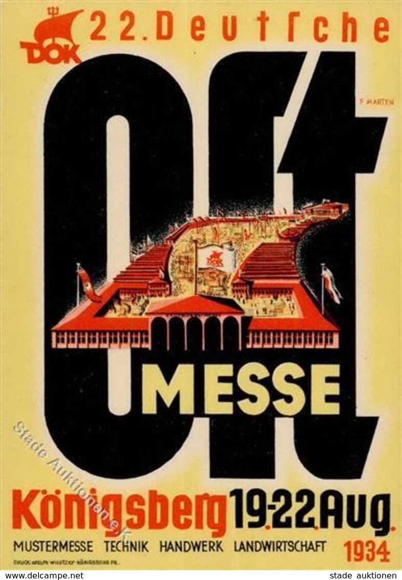 Propaganda WK II Königsberg Russische Föderation 22. Deutsche Ost Messe I-II - Weltkrieg 1939-45