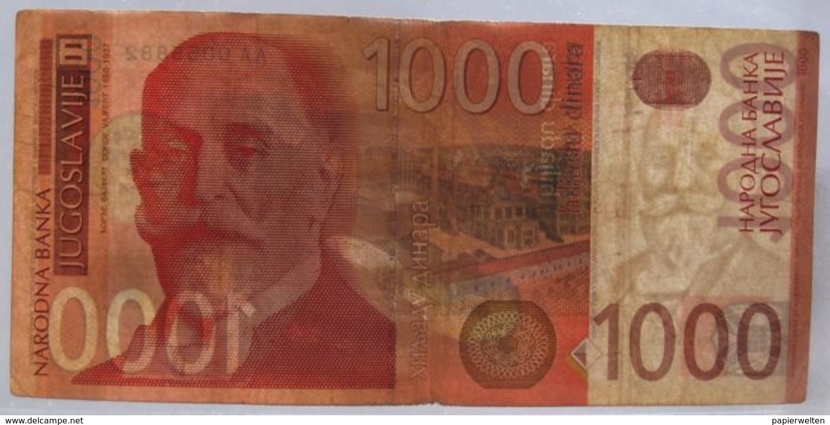 1000 Dinara 2001 (WPM 158) - Yougoslavie