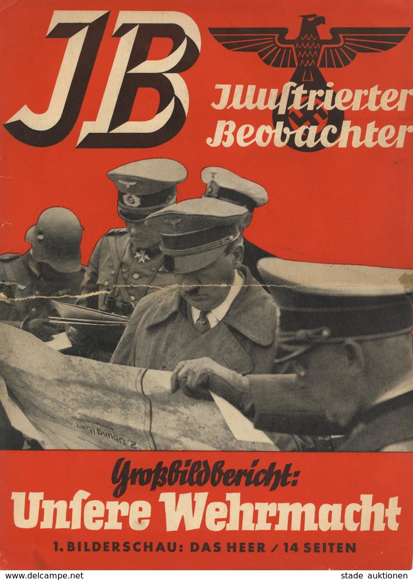 Propaganda WK II Lot Mit 4 Plakaten 37,5 X 27,5 Cm Illustrierter Beobachter U. 1x Münchner Illustrierte 35,5 X 25,5 Cm I - Weltkrieg 1939-45