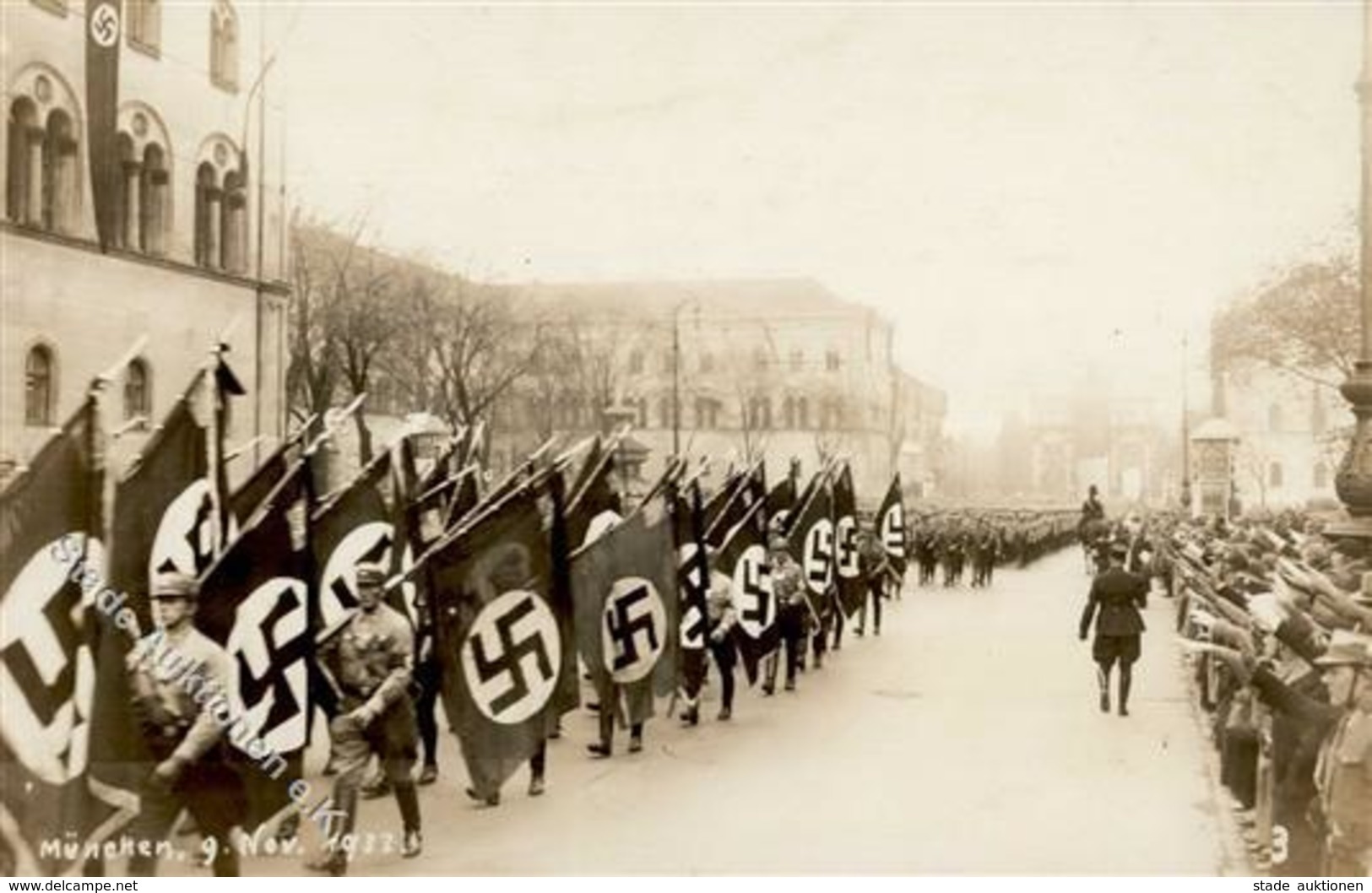 Propaganda WK II München (8000) Gedenkmarsch 9. Novemberg 1932 Foto AK I-II - Weltkrieg 1939-45