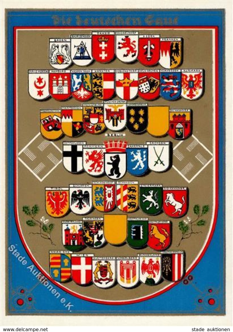 Propaganda WK II WK II Wappen Die Deutschen Gaue I-II - Weltkrieg 1939-45