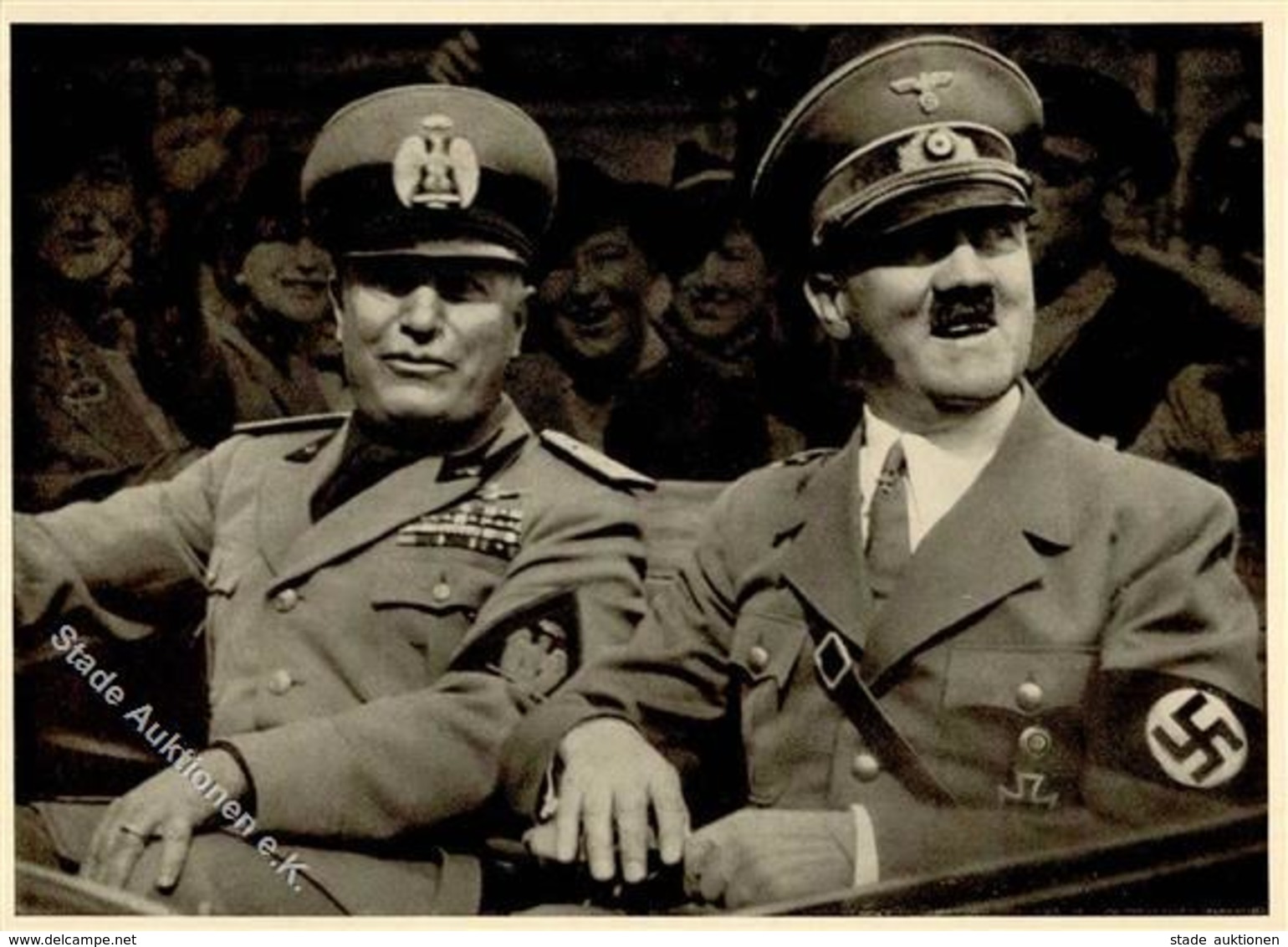 Mussolini Hitler  WK II Foto-Karte I-II - Weltkrieg 1939-45