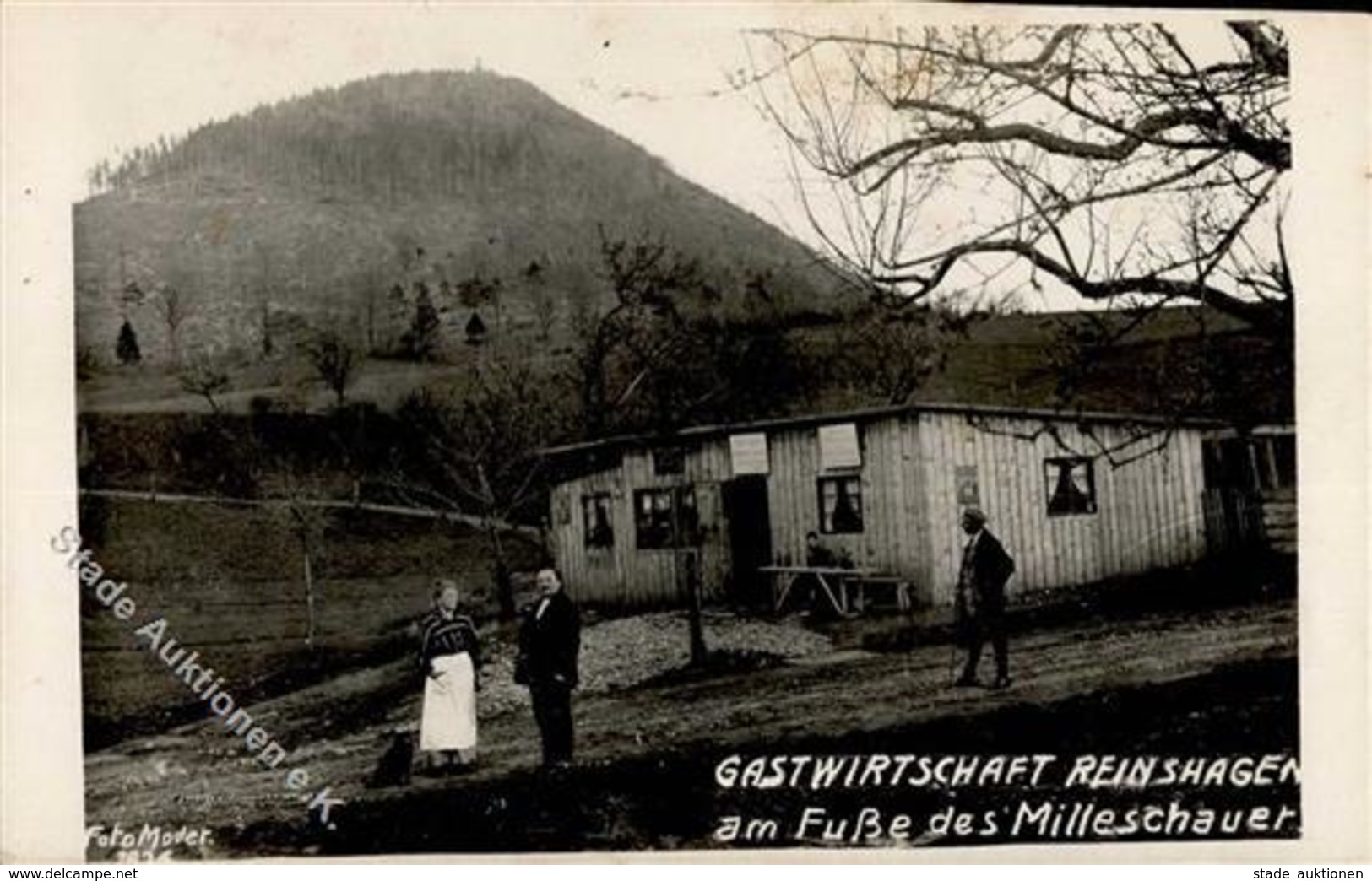 REINSHAGEN,Tschechien - Foto-Ak -Gastwirtschaft Reinshagen Am Fuße Des MILLESCHAUER I - Weltkrieg 1939-45