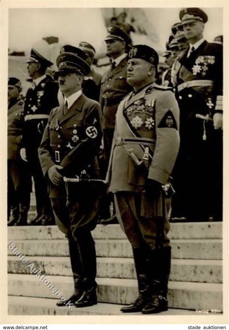 Hitler Mussolini WK II   Foto AK I-II - Weltkrieg 1939-45