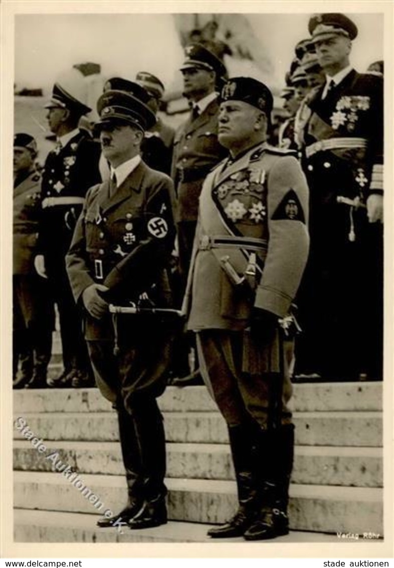 Hitler Mussolini WK II   Foto AK I-II - Guerra 1939-45