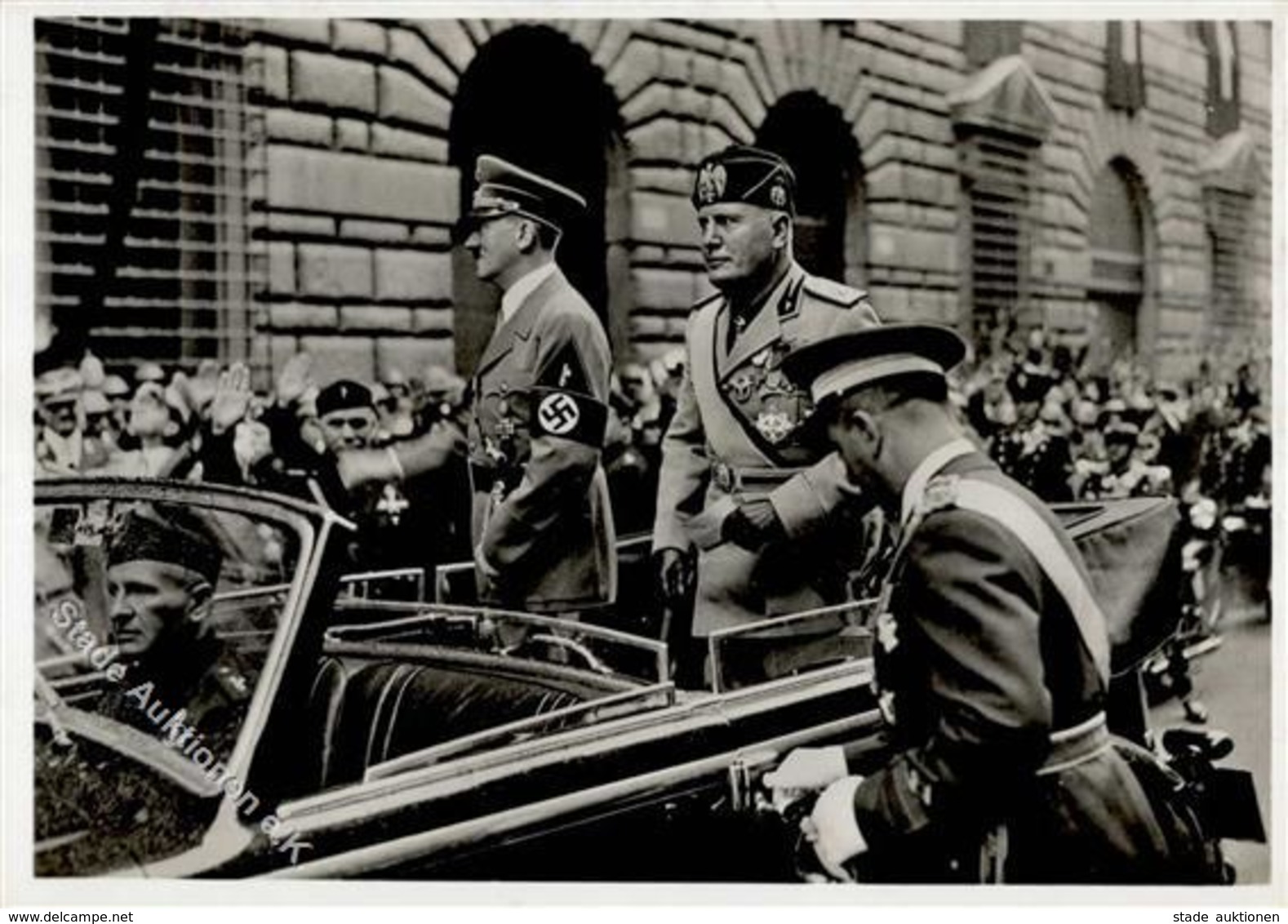 Hitler Mussolini WK II  Foto AK I-II - Guerra 1939-45