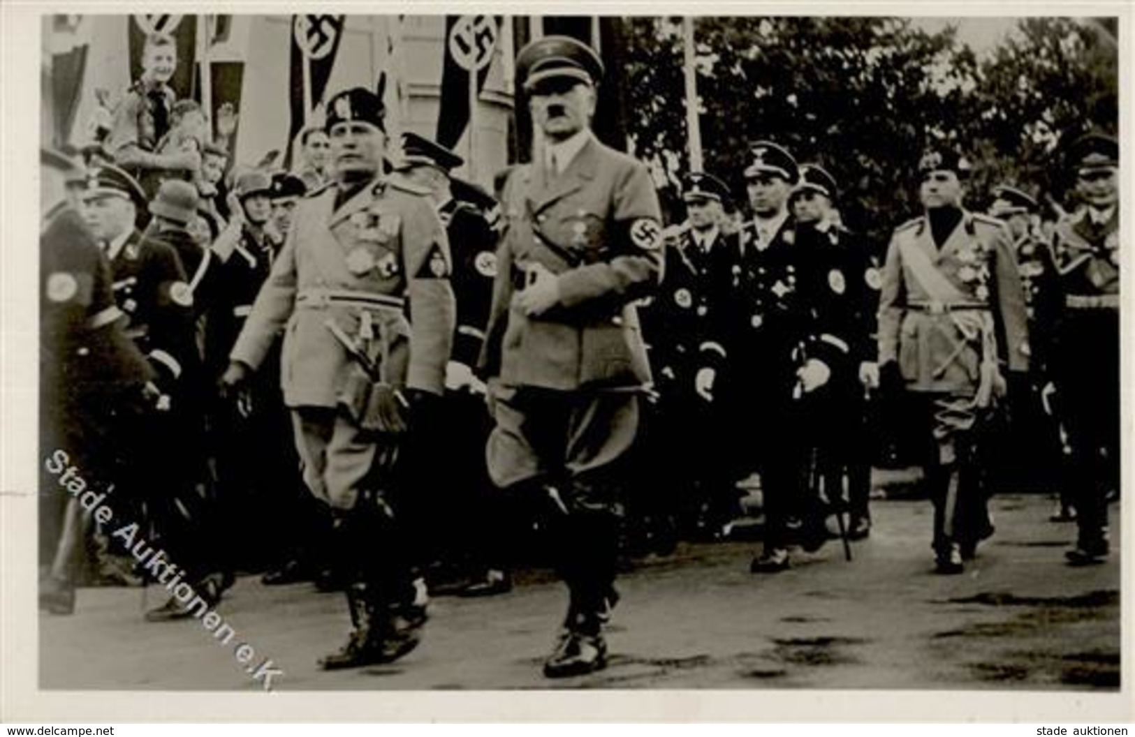 Hitler Mussolini WK II Foto-Karte I-II - War 1939-45