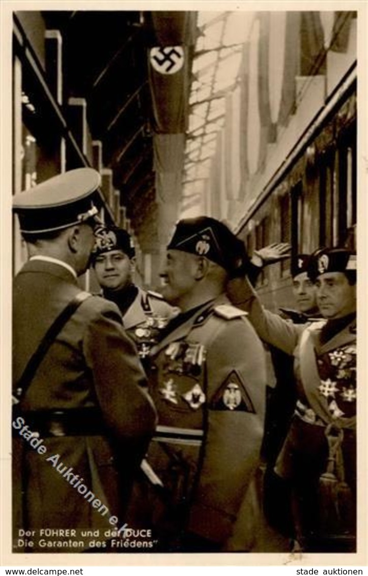 Hitler Mussolini WK II PH M 14  Foto AK I-II - Guerra 1939-45