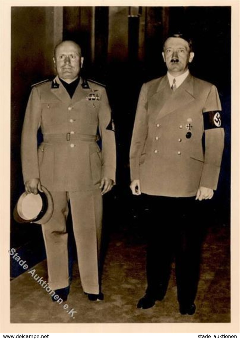 Hitler Und Mussolini WK II PH 12 Foto-Karte I-II - Guerra 1939-45
